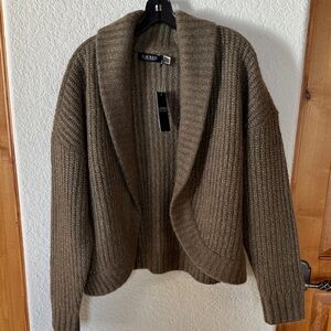 Luxurious Ribbed Ralph Lauren Cardigan NWT